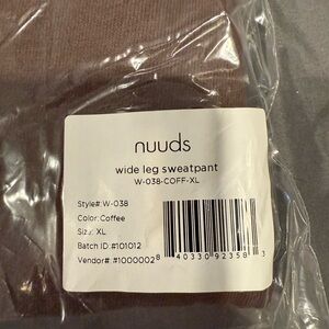 Nuuds wide leg sweatpants